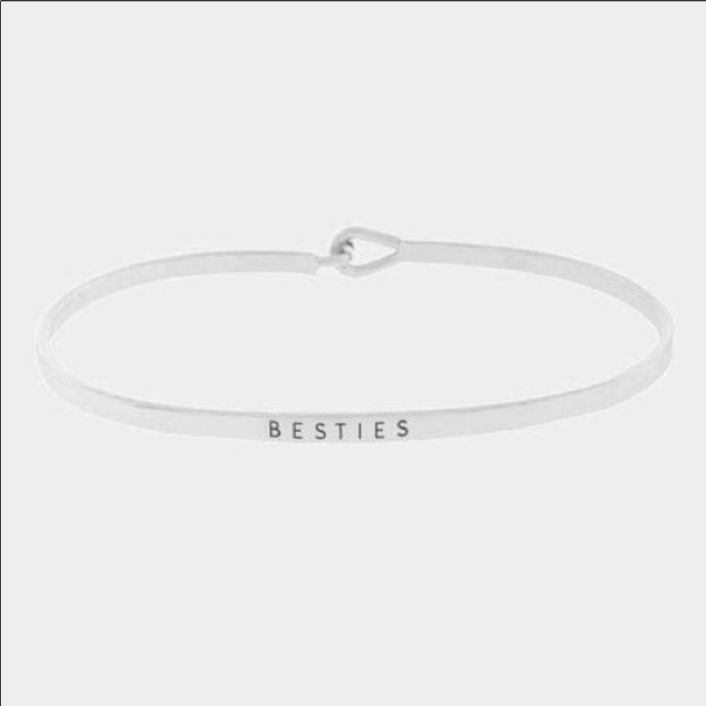“Besties” silver bracelet!
